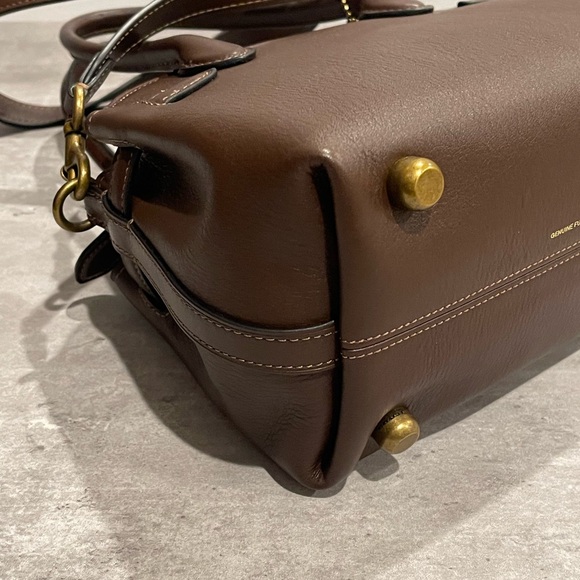 Coach Dark Brown Leather Satchel - Picture 6 of 14